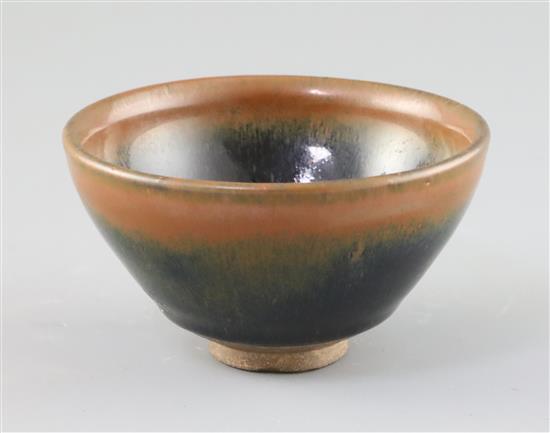 A Chinese Jian type hares fur bowl, D. 12cm